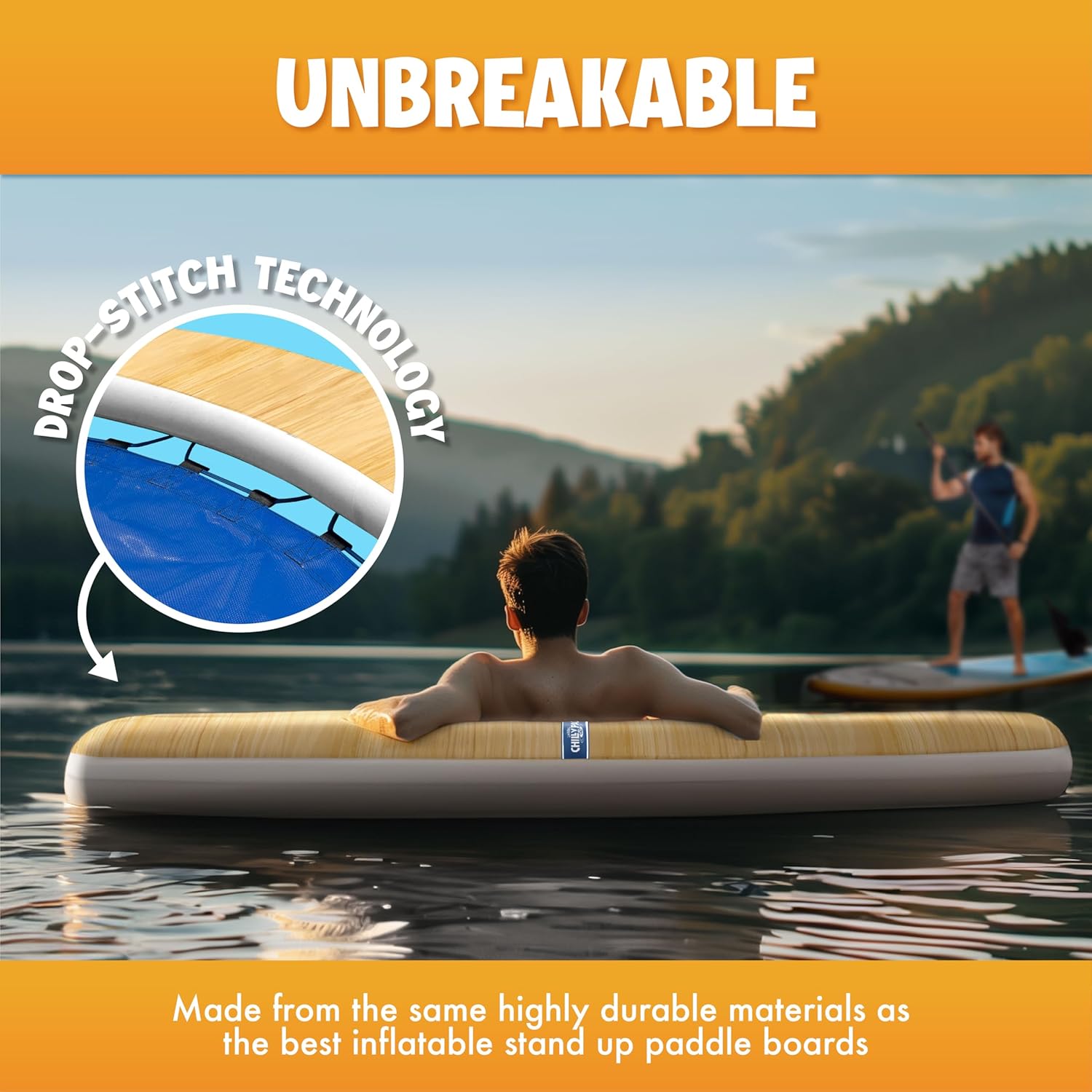 Chillypad Sunbathing Lake Lounger w/Cupholders